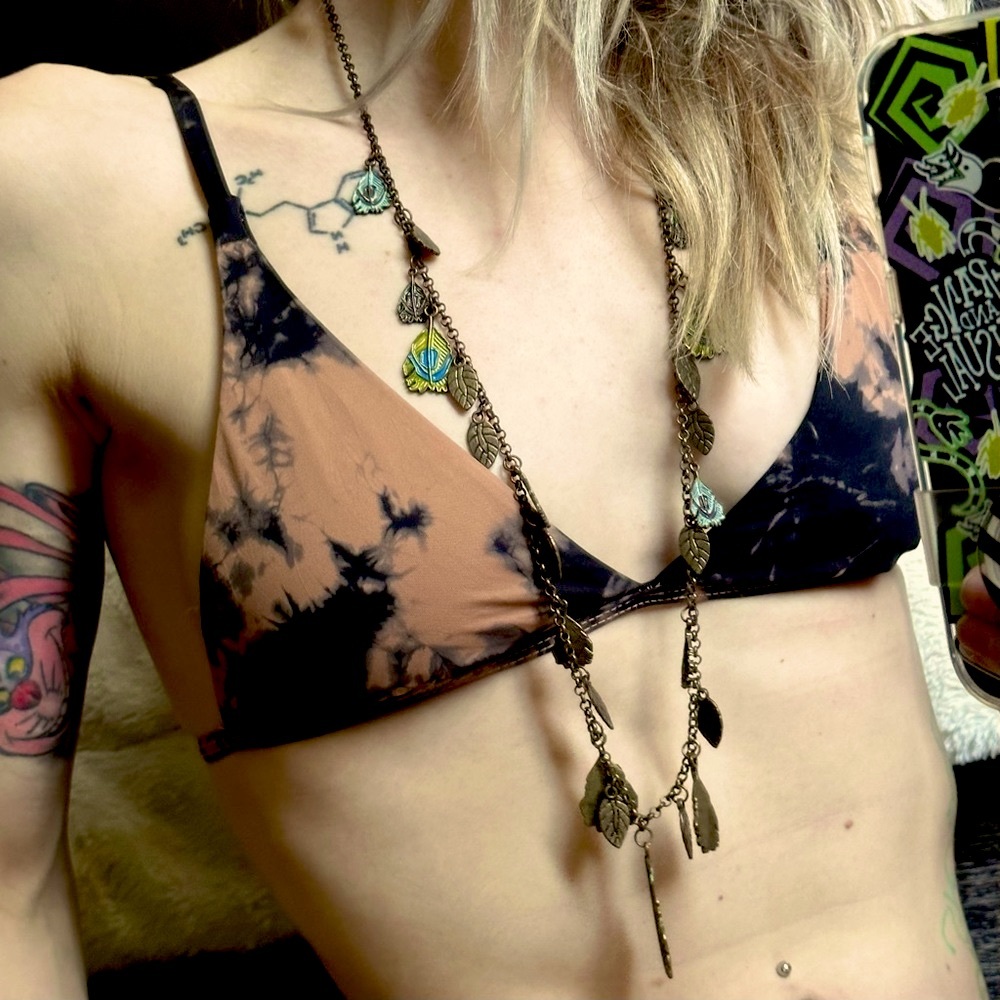 Earthbound Peacock Feather Necklace